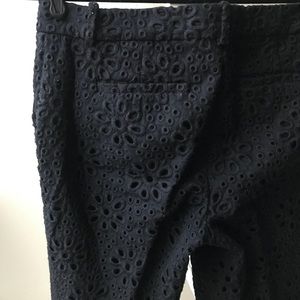 JCrew Cafe Capri with laser cut detail